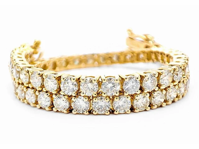 14 krt gouden tennisarmband met natuurlijke diamant 5,15 crt - afbeelding 1 van  7