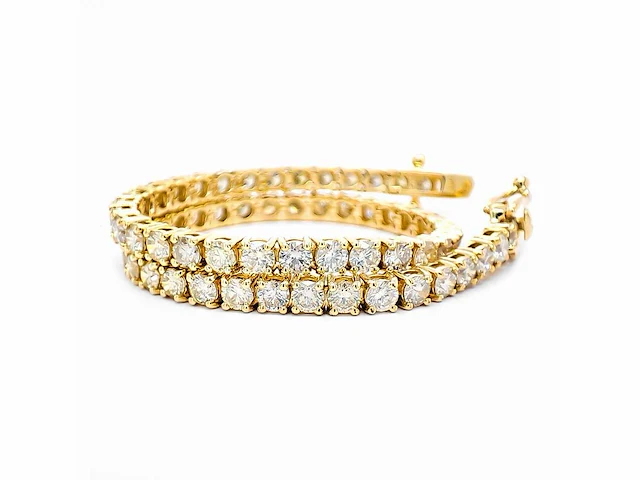 14 krt gouden tennisarmband met natuurlijke diamant 5,15 crt - afbeelding 3 van  7