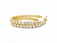 14 krt gouden tennisarmband met natuurlijke diamant 5,15 crt - afbeelding 3 van  7