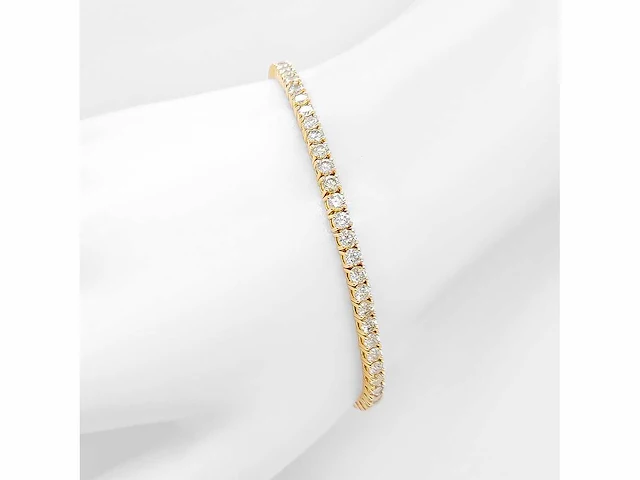 14 krt gouden tennisarmband met natuurlijke diamant 5,15 crt - afbeelding 4 van  7