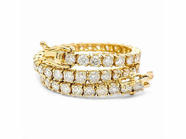 14 krt gouden tennisarmband met natuurlijke diamant 5,15 crt - afbeelding 5 van  7