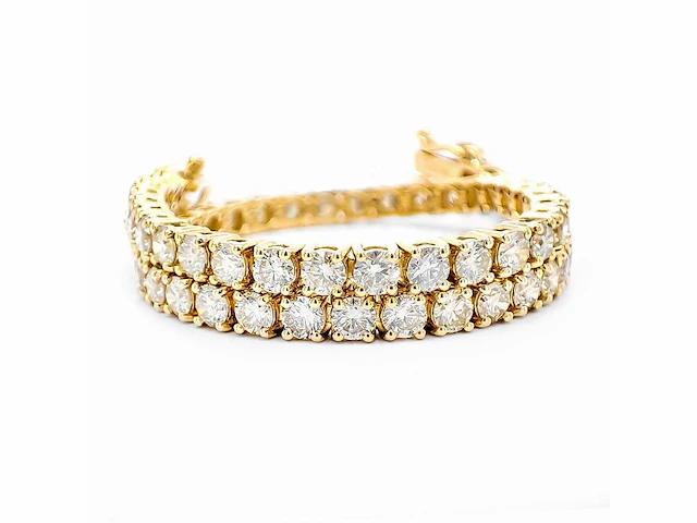 14 krt gouden tennisarmband met natuurlijke diamant 5,15 crt - afbeelding 6 van  7