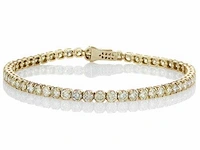 14 krt gouden tennisarmband met natuurlijke diamant 6,72 crt - afbeelding 1 van  7