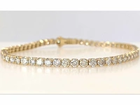 14 krt gouden tennisarmband met natuurlijke diamant 7,16 crt - afbeelding 1 van  8