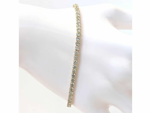 14 krt gouden tennisarmband met natuurlijke diamant 7,16 crt - afbeelding 7 van  8