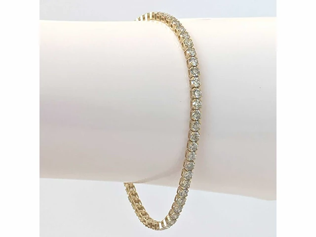 14 krt gouden tennisarmband met natuurlijke diamant 7,16 crt - afbeelding 8 van  8