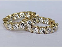 14 krt. oorstekers 22 diamanten 3,75 crt. - afbeelding 4 van  5