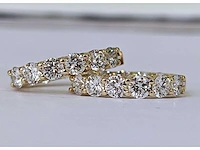 14 krt. oorstekers 22 diamanten 3,75 crt. - afbeelding 5 van  5
