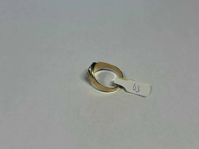 14 krt rosé-, wit- en geelgouden ring - afbeelding 2 van  3