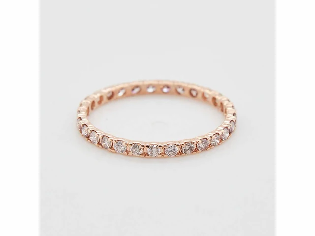 14 krt. rose gouden ring met diamant 0,54 crt. naturel - afbeelding 3 van  11