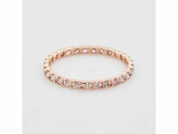 14 krt. rose gouden ring met diamant 0,54 crt. naturel - afbeelding 3 van  11