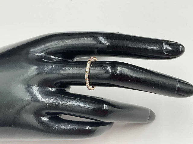 14 krt. rose gouden ring met diamant 0,54 crt. naturel - afbeelding 1 van  11