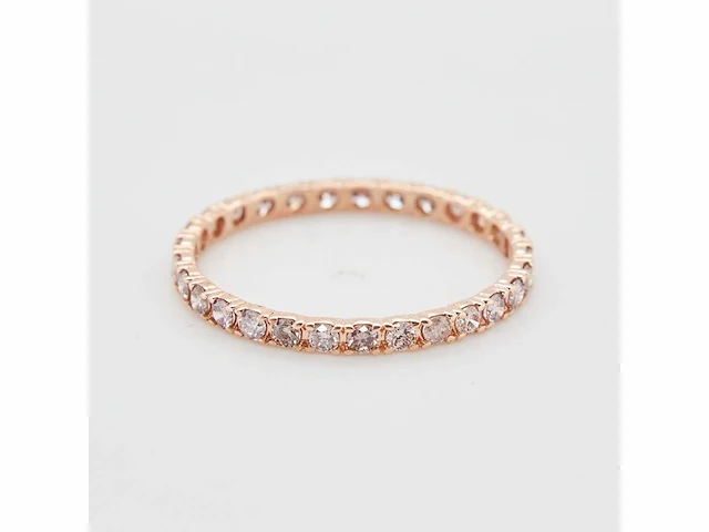 14 krt. rose gouden ring met diamant 0,54 crt. naturel - afbeelding 4 van  11