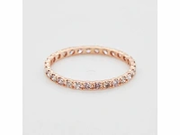 14 krt. rose gouden ring met diamant 0,54 crt. naturel - afbeelding 6 van  11