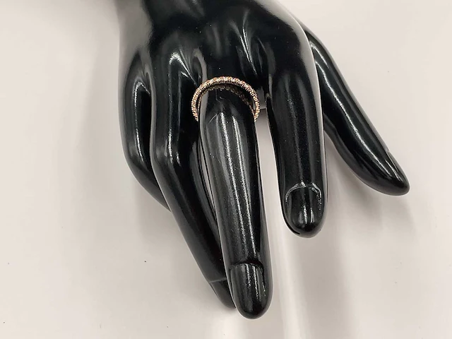 14 krt. rose gouden ring met diamant 0,54 crt. naturel - afbeelding 9 van  11