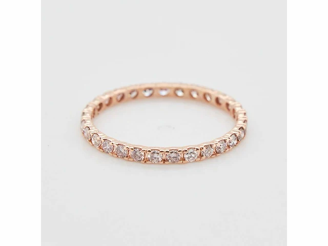 14 krt. rose gouden ring met diamant 0,54 crt. naturel - afbeelding 10 van  11