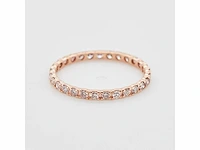 14 krt. rose gouden ring met diamant 0,54 crt. naturel - afbeelding 10 van  11