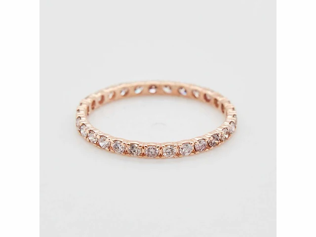 14 krt. rose gouden ring met diamant 0,54 crt. naturel - afbeelding 11 van  11