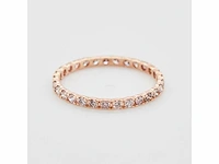 14 krt. rose gouden ring met diamant 0,54 crt. naturel - afbeelding 11 van  11