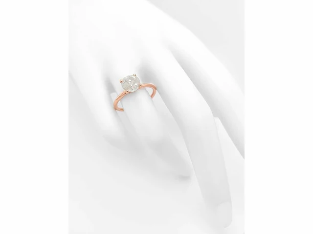 14 krt. rose gouden ring met diamant 1,92 crt. naturel - afbeelding 3 van  11