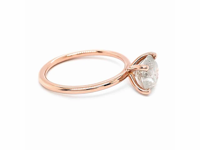 14 krt. rose gouden ring met diamant 1,92 crt. naturel - afbeelding 6 van  11