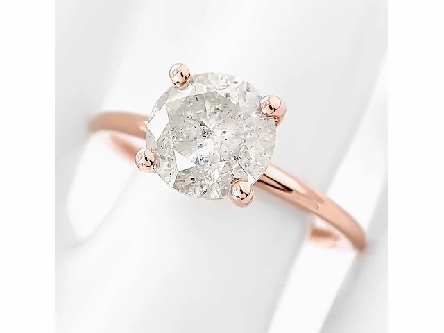 14 krt. rose gouden ring met diamant 1,92 crt. naturel - afbeelding 7 van  11