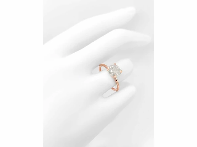 14 krt. rose gouden ring met diamant 1,92 crt. naturel - afbeelding 10 van  11
