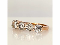 14 krt. rose gouden ring met diamant 3,03 crt. naturel - afbeelding 9 van  11