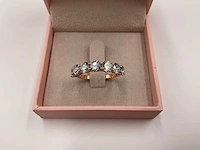 14 krt. rose gouden ring met diamant 3,03 crt. naturel - afbeelding 10 van  11