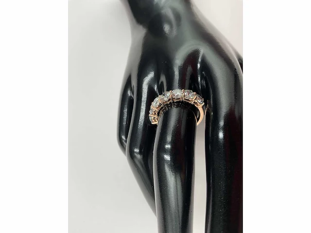 14 krt. rose gouden ring met diamant 3,03 crt. naturel - afbeelding 2 van  11