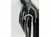 14 krt. rose gouden ring met diamant 3,03 crt. naturel - afbeelding 2 van  11