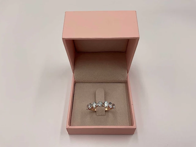 14 krt. rose gouden ring met diamant 3,03 crt. naturel - afbeelding 3 van  11