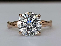 14 krt. rose gouden ring met diamant 3,10 crt. - afbeelding 1 van  9