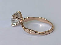 14 krt. rose gouden ring met diamant 3,10 crt. - afbeelding 5 van  9