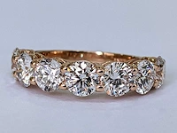 14 krt. rose gouden ring met diamant 3,41 crt. - afbeelding 1 van  8