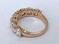 14 krt. rose gouden ring met diamant 3,41 crt. - afbeelding 4 van  8