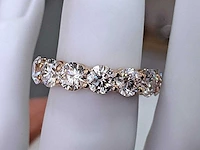 14 krt. rose gouden ring met diamant 3,41 crt. - afbeelding 3 van  8