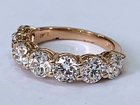 14 krt. rose gouden ring met diamant 3,41 crt. - afbeelding 8 van  8
