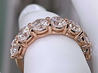 14 krt. rose gouden ring met diamant 3,41 crt. - afbeelding 6 van  8
