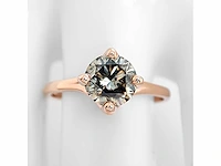 14 krt rose gouden ring met natuurlijke diamant 1,11 crt - afbeelding 3 van  5