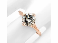 14 krt rose gouden ring met natuurlijke diamant 1,11 crt - afbeelding 5 van  5