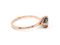 14 krt rose gouden ring met natuurlijke diamant 1,11 crt - afbeelding 4 van  5