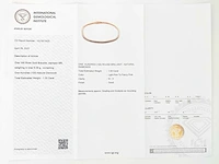 14 krt. rose gouden tennis armband 1,00 crt. naturel - afbeelding 2 van  7