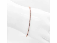 14 krt. rose gouden tennis armband 1,00 crt. naturel - afbeelding 7 van  7