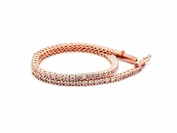 14 krt. rose gouden tennis armband 1,00 crt. naturel - afbeelding 6 van  11