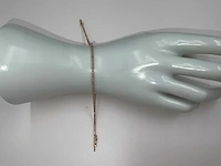 14 krt. rose gouden tennis armband 1,00 crt. naturel - afbeelding 8 van  11