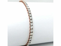 14 krt. rose gouden tennis armband met diamant 4,62 crt. - afbeelding 7 van  7