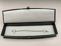 14 krt. rose gouden tennis armband met diamant 4,62 crt. - afbeelding 12 van  13
