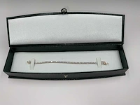 14 krt. rose gouden tennis armband met diamant 4,62 crt. - afbeelding 13 van  13
