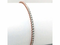 14 krt. rose gouden tennis armband met diamanten 2,22 crt. - afbeelding 3 van  6
